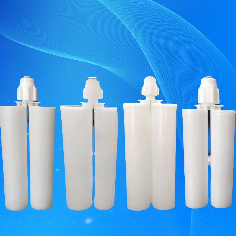 Free Shipping High Quality 200 345 400 450 600 Ml Dual Epoxy Cartridge 1:1 2:1 10:1 Ratio Air Compressor Pipe With Pistons & Cap