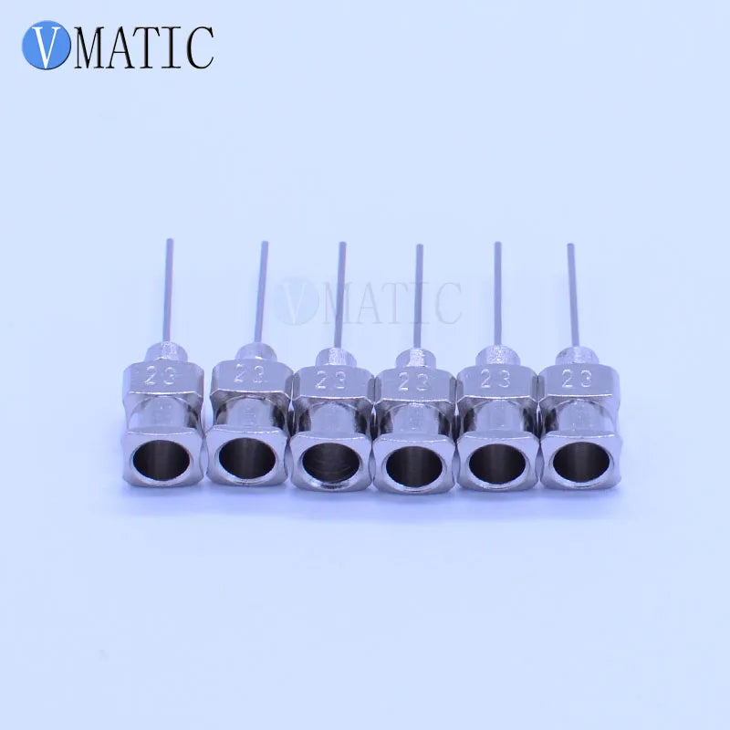 Free Shipping 1/2 Inch Tip Length 23G All Metal Tips Blunt Stainless Steel 12Pcs Glue Dispensing Needles Syringe Needle Tips