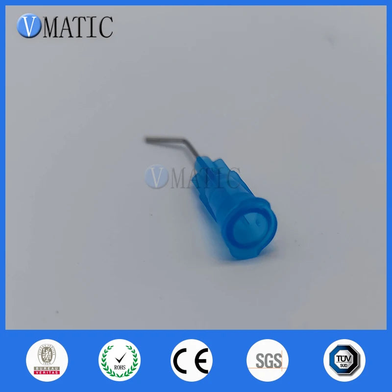 Free Shipping 100 Pieces 23G 45 Bent Degree 0.5'' 1/2 Inch Glue Dispensing Needle Bayonet Type Needles