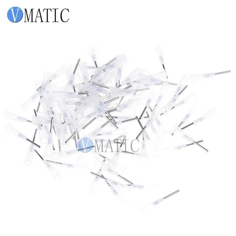 Free Shipping 1/2 Inch Blunt Glue Adhesive Fluid Dispensing Stainless Steel Syringe Needle Tips