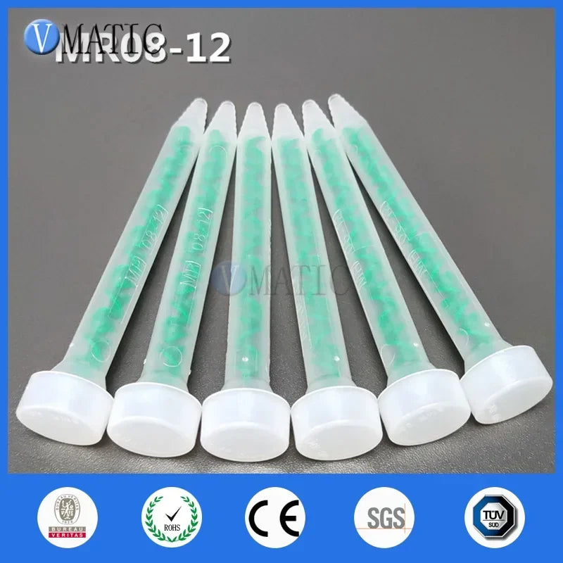 ‌Industrial Static Mixer MR08-12 | 5-Pcs PTFE Mixing Nozzles for AB Glue Free Shipping‌