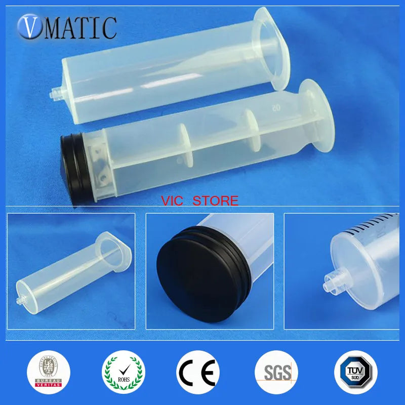 High Quality 5Pcs Glue Dispensing Plastic Manual Syringe / Hand Syringe 100cc/ml