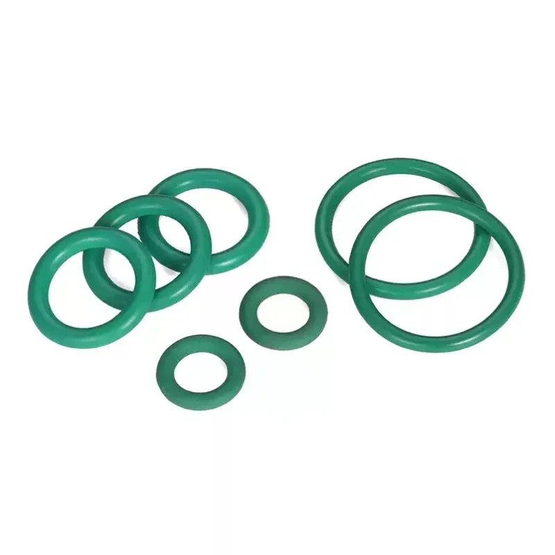 Green Fluorine Rubber O Ring Sealing Gasket OD 8~70mm Thickness CS2.4/3.1/3.5mm Oil and Acid High Temperature Resistant