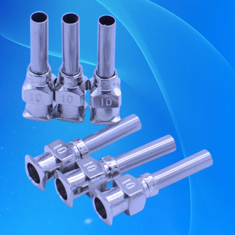 ‌12pcs Stainless Steel Syringe Needles 1/2" (10G) | Heavy Duty Industrial Dispensing Tips for High Viscosity Adhesive/Silicone‌