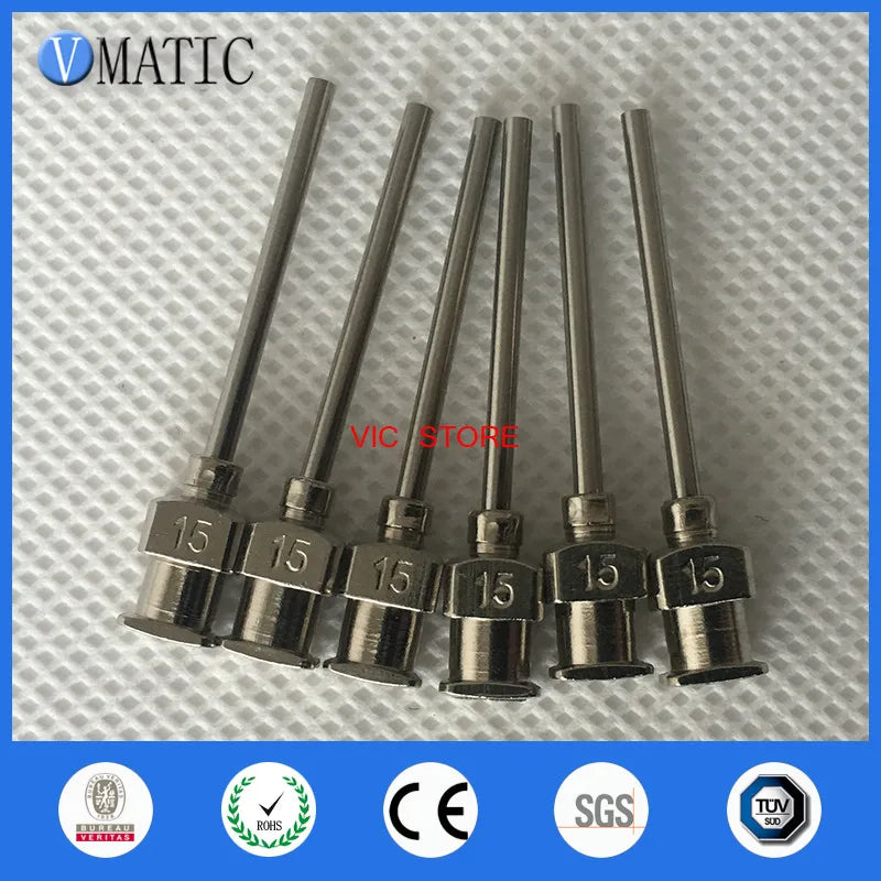 High Quality 12Pcs 1 Inch Tip Length 15G Blunt Stainless Steel Glue Dispensing Needles Syringe Needle Glue Dispenser Tips