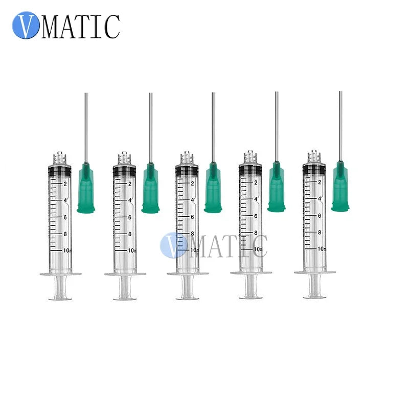 Free Shipping 10Ml/10Cc Luer Lock Syringes With 18G Blunt Tip Fill Needles 1.5", 10sets Dispensing Syringe With Dispenser Needle
