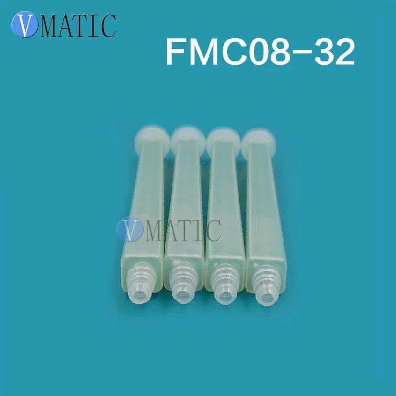 Free Shipping 10pcs Plastic Resin Static Mixer FMC08-32 Mixing Tube Nozzles For Duo Pack Epoxies Square Shape Green Color