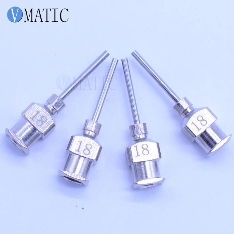 Free Shipping 12Pcs 0.5'' Tip Length 18G Stainless Steel Syringe Needle Tip 1/2 Inch