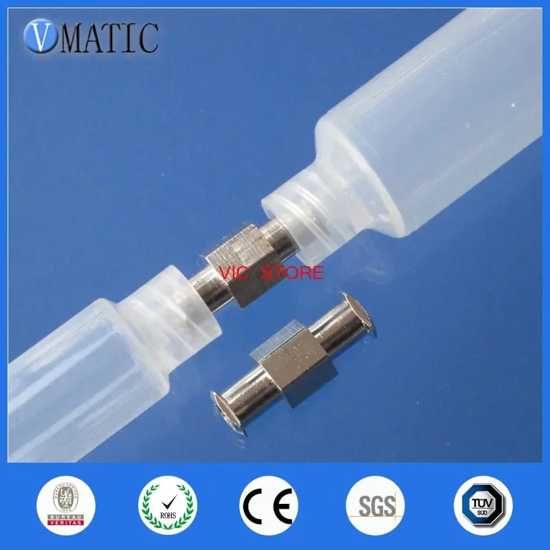 Free Shipping 5Pcs Syringe Adapter Metal Dispensing Connector/ Dispensing Needle Connector