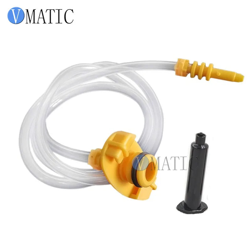 Free Shipping EFD 10cc/ml Pneumatic Syringe Barrel Valve Robot Adapter With Syringe Piston And Dispensing Needle Tip