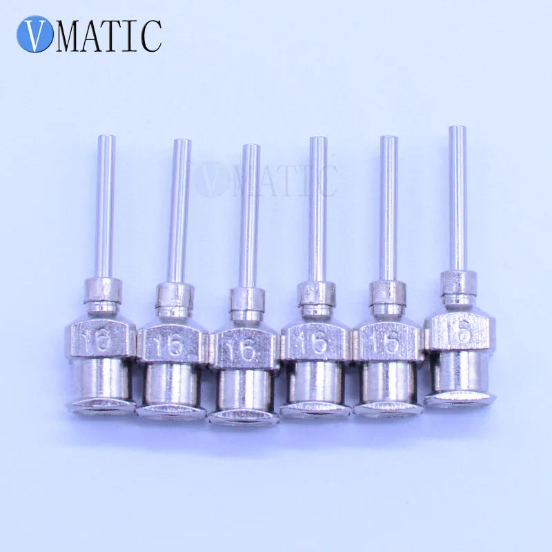 Free Shipping 0.5''  Length 16G All Metal Tips Blunt Stainless Steel 12Pcs Glue Dispensing Needles Syringe Needle Tips 1/2 Inch