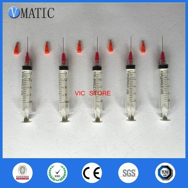 5×10ml Luer Lock Syringe Kit ▶ 25G×25mm Blunt Fill Needle（5Sets）🚚