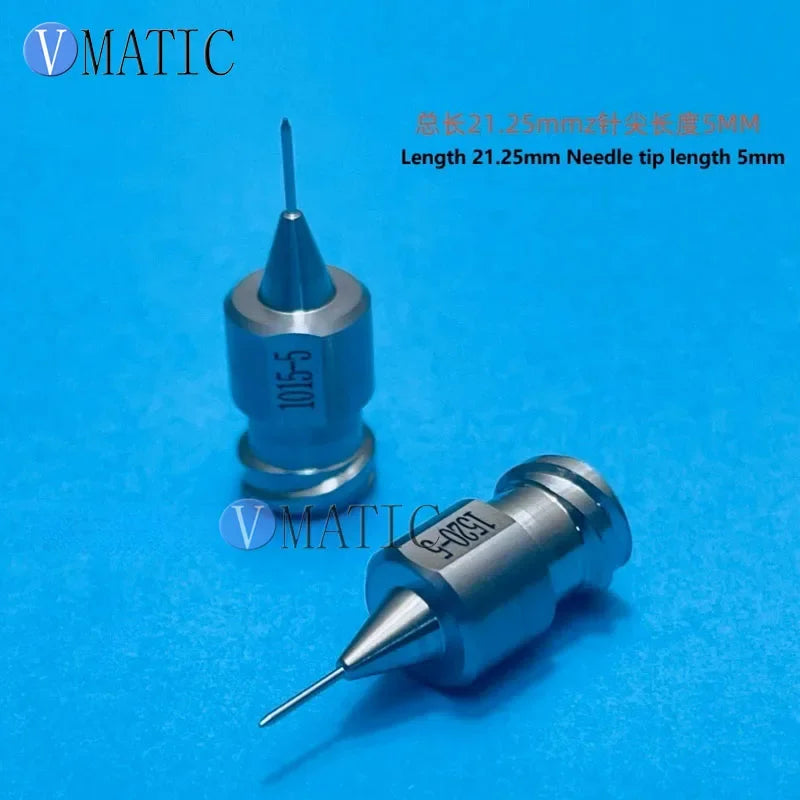316 Stainless Steel, One-Piece Design Extended Dual-Thread Precision Dispensing Needle - 5mm Ultra-Thin Tip with Micro-Bore