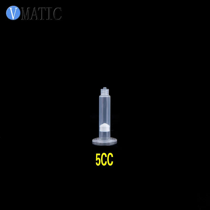 Free Shipping 5cc 5ml US Style Glue Dispenser Dispensing Pneumatic Syringe Transparent Plastic Syringes With Piston