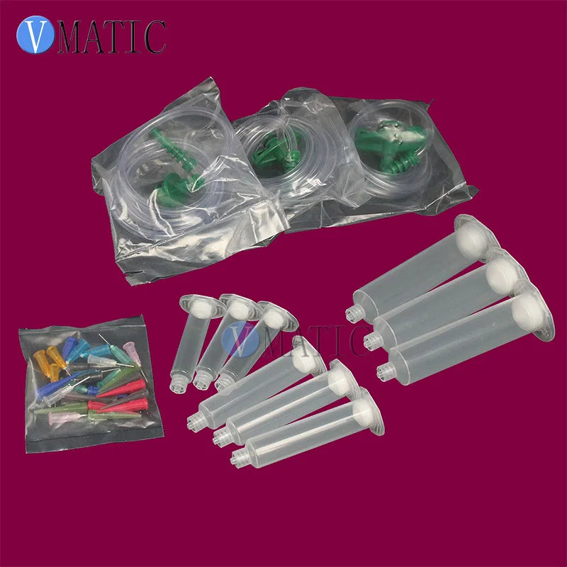 Free Shipping Best Promotion Liquid Dispenser Solder Paste Adhesive Glue Dispensing Pneumatic Syringe With Needles