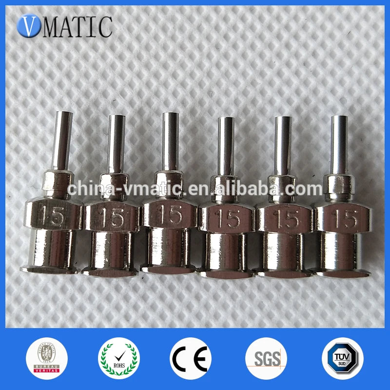 High Quality High Precision All Metal Tips 15G 1/4 Inch Blunt Stainless Steel 12Pcs Dispensing Needles Syringe Needle Tips