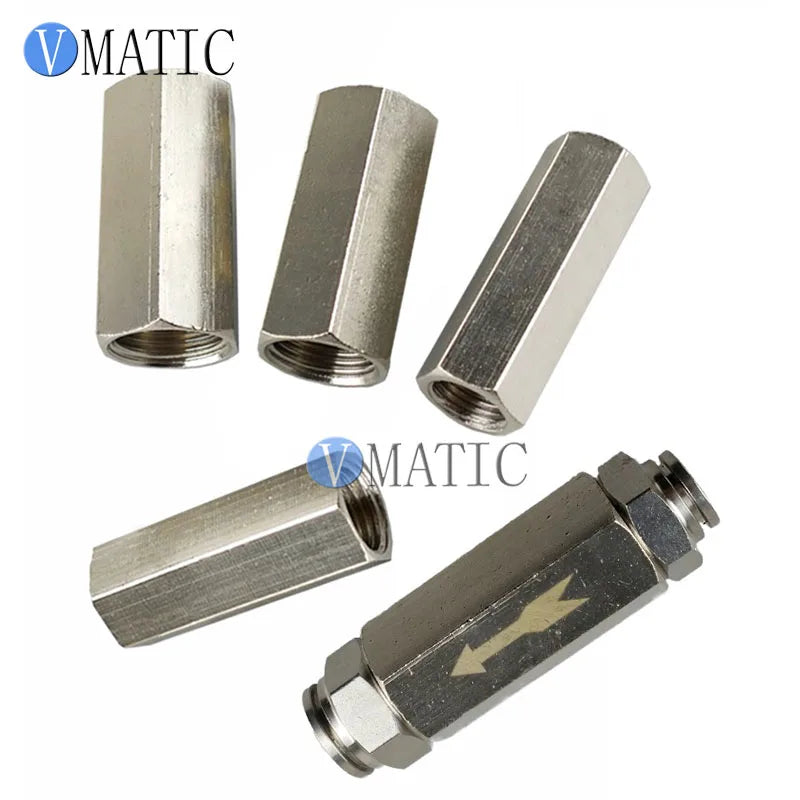 Spring-Loaded Pneumatic Check Valve (One Way Valve) - Hex Internal Thread - Gas & Liquid Non-Return Valve