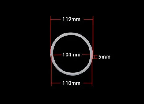High-Temperature & Acid/Alkali Resistant Silicone Gasket Frame-Mounted Pressure Tank Seal, Durable Anti-Dust Rubber Ring