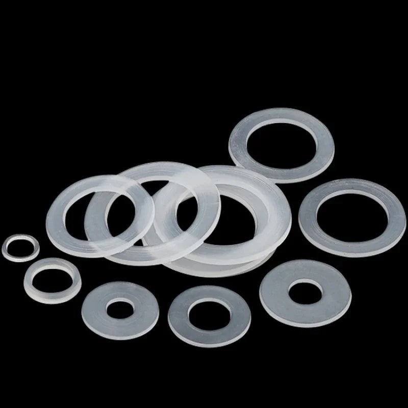 M2M3M4M5M6M8M10M12M14M16M18M20M22 Transparent Nylon Flat Washer PE Insulated Washer Sealing Ring Flat Washer