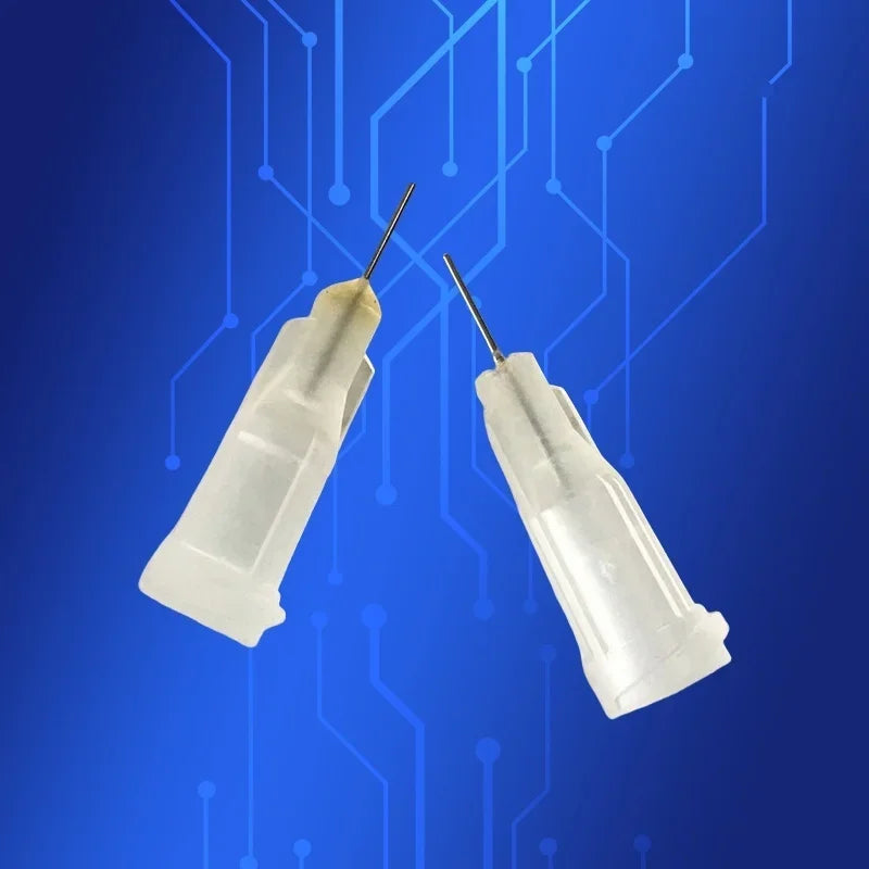 Free Shipping Clear Color 100Pcs/Lot 27G 1/4'' Stainless Steel Tip Dispensing Screw Needles Syringe Needle Tips