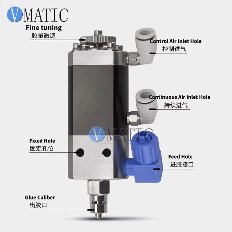 VC-38 Pin Type Dispensing Valve High Pressure Resistant for High Viscosity Fluids - Ready to Ship