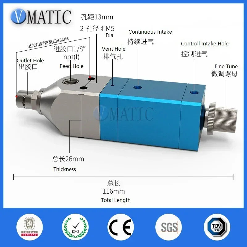 ‌Industrial Pneumatic Dispensing Valve | Suck Back Anti-Drip for UV Silicone/Epoxy LED Free Shipping‌
