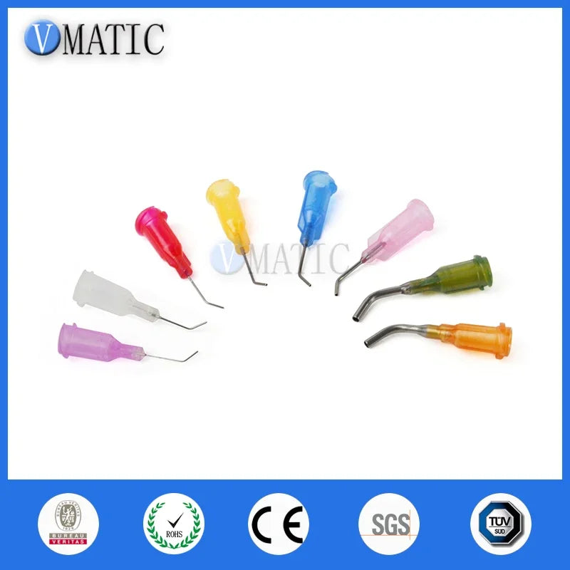 High Quality Bent Dispensing Tips 14G-27G Tapered Blunt Tips Needles 45 Degree Bent Adhesive Dispensing Needle 100pcs