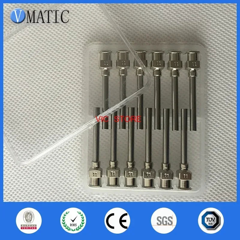 ‌12PCS 11G Stainless Dispensing Needles | 1 Inch Blunt Tip for Electronics Free Shipping‌