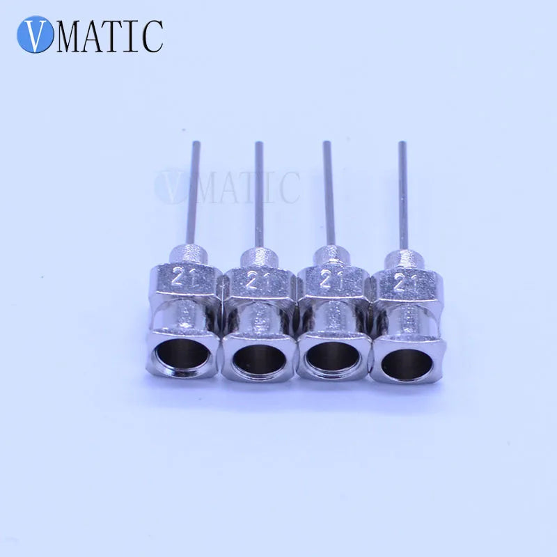 High Quality 0.5'' Tip Length 21G All Metal Blunt Stainless Steel 12Pcs Glue Dispensing Syringe Needles Tips 1/2 Inch