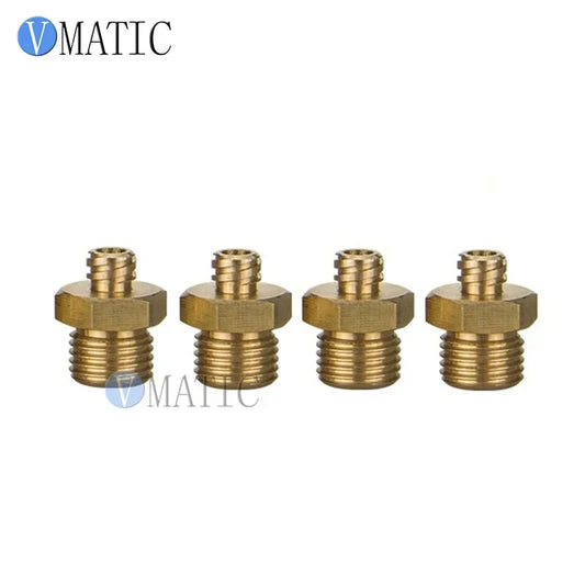 10pcs Alloy 1/4" 1/8" Inch Thread Luer Lock Fitting Connector Double Screw Syringe Adapter For Pneumatic Syringe