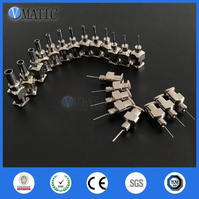 Free Shipping Precision Metal Blunt Stainless Steel Tip 12pcs Liquid Glue Dispensing Syringe Dispenser Needle 1/4 Inch
