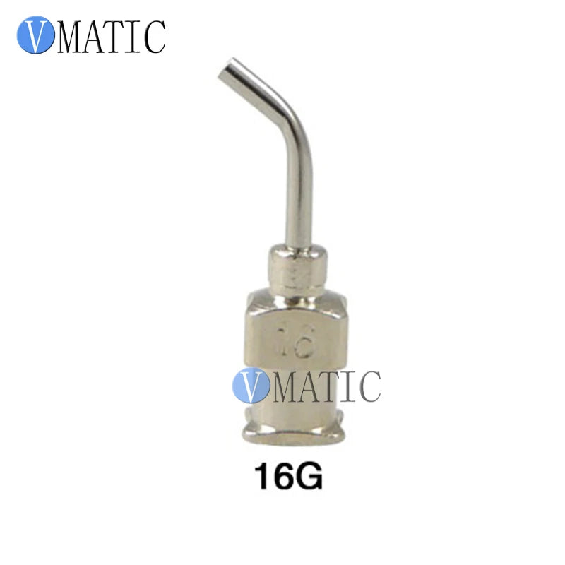 ‌17G(1.07mm) 45° Bent Stainless Steel Needles | 12.7mm(1/2") Length for High-Viscosity Epoxy & Solder Paste (12pcs Pack)‌