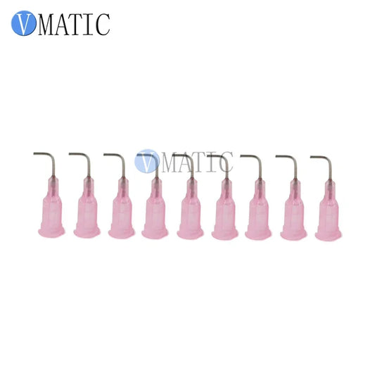 Free Shipping Pink Color 1/2 Inch 90 Degree Bent Glue Dispensing Needles 20G