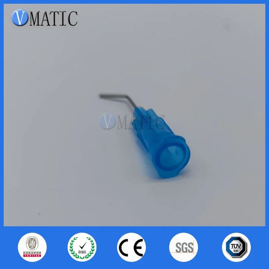 Free Shipping 100 Pieces 23G 45 Bent Degree 0.5'' Glue Dispensing Needle Bayonet Type Dispenser Needles 1/2 Inch