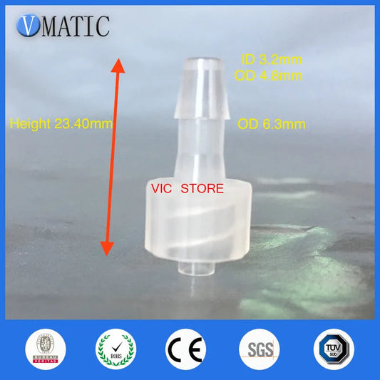 Free Shipping Plastic Straight Hose Barb Pipe Fitting Joiner 3/16 Inch Male Connector Coupler Adapter For Fuel Gas Water 10 Pcs