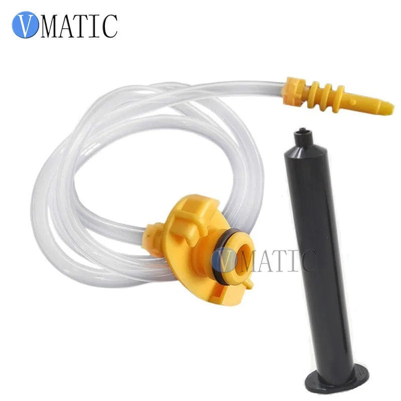High Quality 5 Sets EFD 55cc 55ml Black UV Syringe Barrel Valve Robot Adapter With Syringe Dispensing Needle Tip