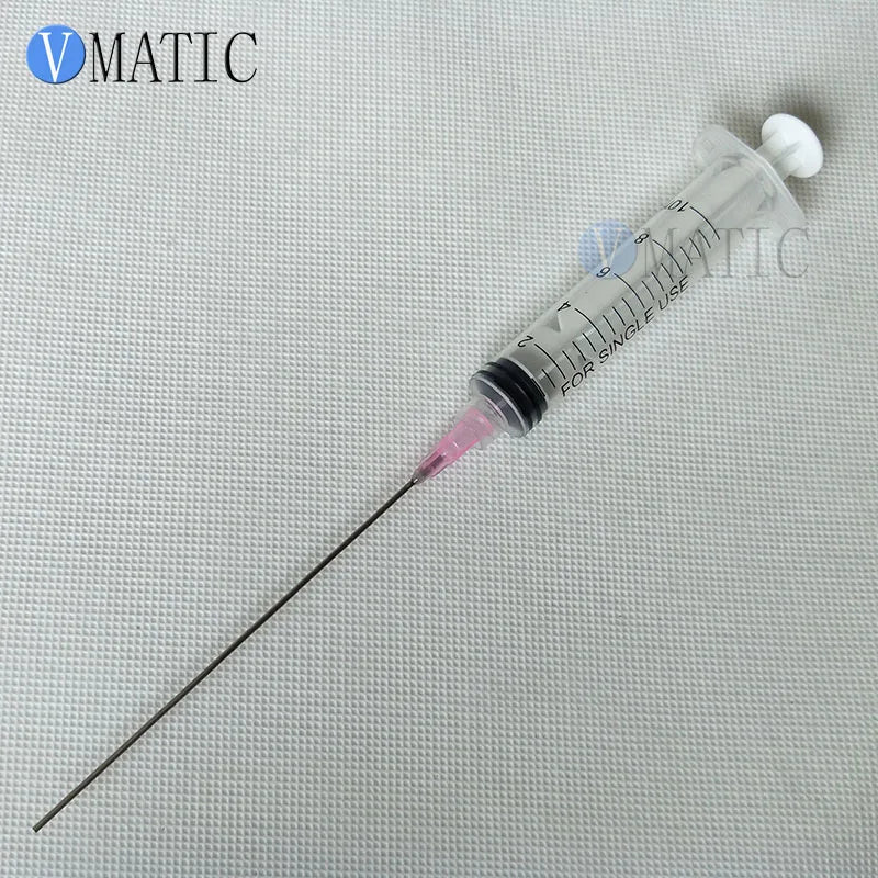 Free Shipping Non Sterilized 5Pcs 10cm Tube Length 18G Blunt Needle Tip 100mm With 10cc/ml Plastic Syringe & Stopper
