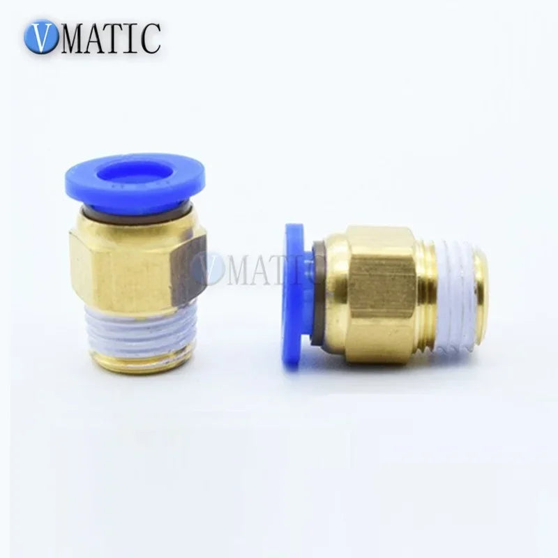 5pcs Fast Twist Pneumatic 6mm 8mm 10mm 12mm Tube To PC4PC6PC8PC10PC12-M5 Male Thread Stainless Steel Pipe Fittings Connector