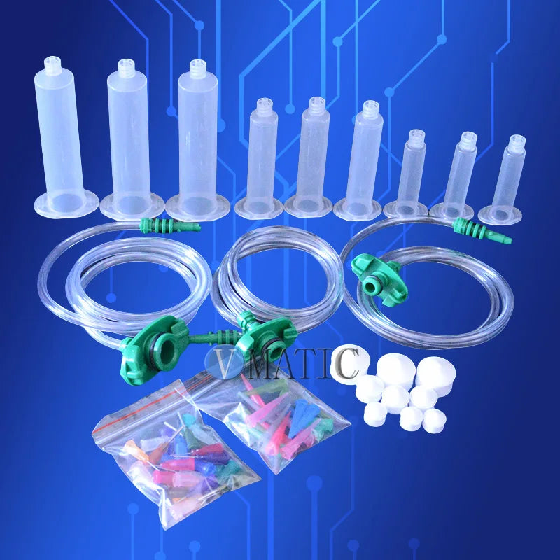 Free Shipping Best Promotion Liquid Dispenser Solder Paste Adhesive Glue Dispensing Pneumatic Syringe With Needles