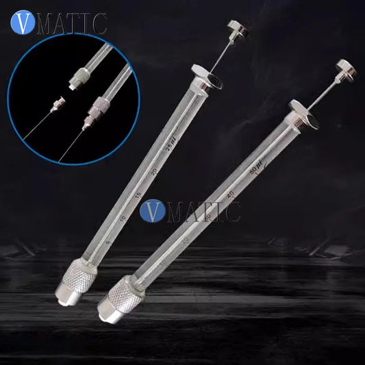 Removable Needle Micro Syringe 25 50 100 250 500ul, Luer Lock Tip 1-200ml Lab Syringe for HPLC, GC