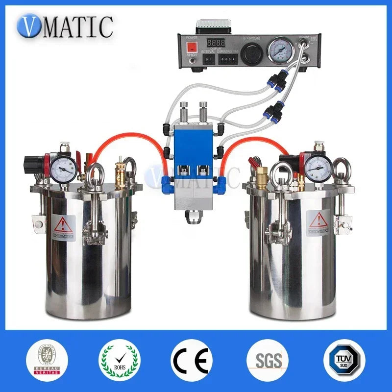 Dual Component Mixing System ▶ 316L Stainless Steel 🚚 50L Pressure Vessel & Valve Controller