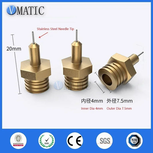 Industrial Thermal Thread Kit ▶ 304SS Heat-Resistant Dispensing Tip（PTFE Coated）