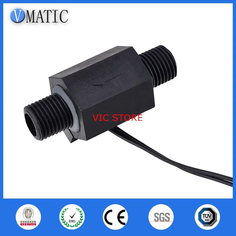 Free Shipping Electronic Magnetic Sensor Thread VC2253-G1-4 Male Automatic Toilet Flusher Plastic Pipe G1/4 Flow Water Switch