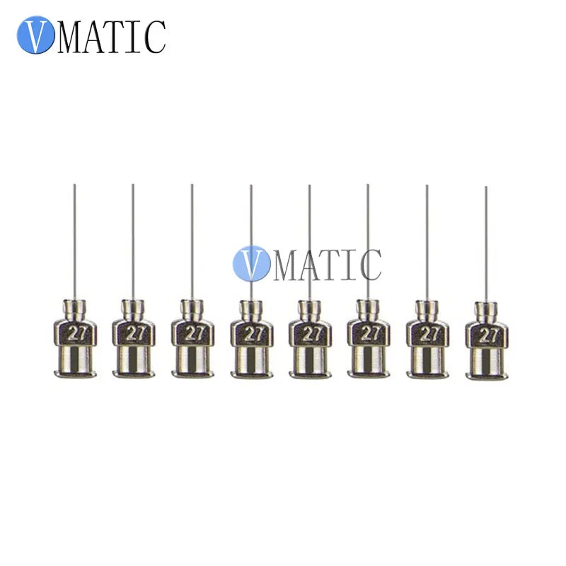 Free Shipping 12Pcs 1 Inch Tip Length 27G Blunt Stainless Steel Dispensing Needles Syringe Needle Glue Dispenser Needle Tips