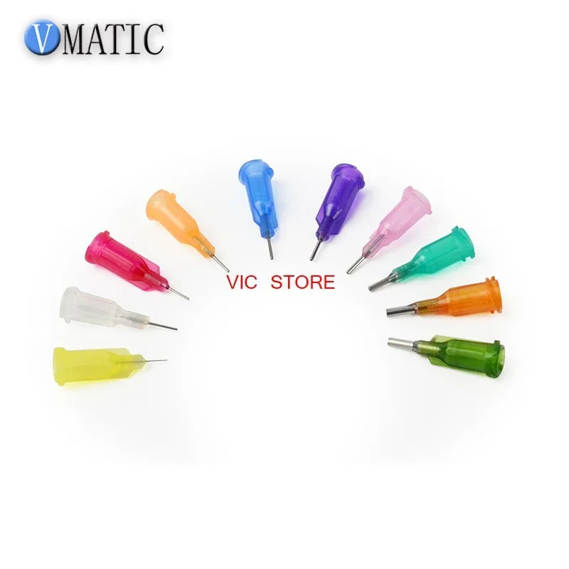 Free Shipping 0.25" 1/4 Inch Tube Length Luer Lock TE Premier Glue / Adhesive Liquid Dispensing Needle Tips For Syringe