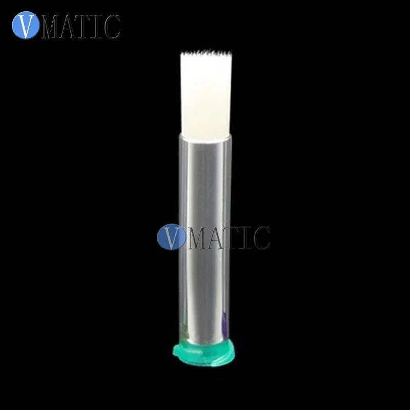 Free Shipping 25G 6mm Brush Tip Needle Double Screw Thread Needles EFD Soft Brush Needle Round Mouth Dispensing Needle