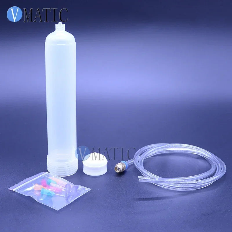 Free Shipping 100cc/ml Luer Lock Pneumatic Lock Syringe Barrel With Adapter & Piston