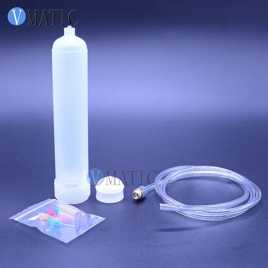 Free Shipping 100cc/ml Luer Lock Pneumatic Lock Syringe Barrel With Adapter & Piston