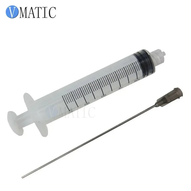 Free Shipping 10ml/10cc Luer Lock Dispensing Syringes With 16G Blunt Tip Fill Needles 10cm Tubing Length