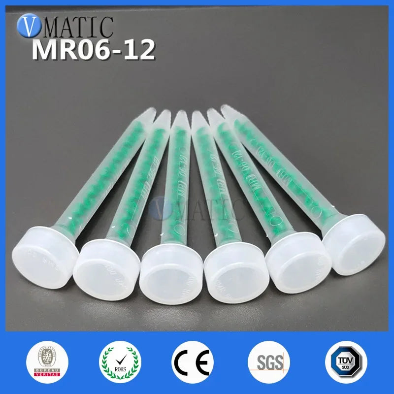 Free Shipping Resin Dynamic Mixer MR06-12 Mixing Nozzles Plastic Static Mixer Tube For Glue Machine Filling